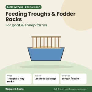 Feeding Troughs & Fodder Racks for goat and sheep farms